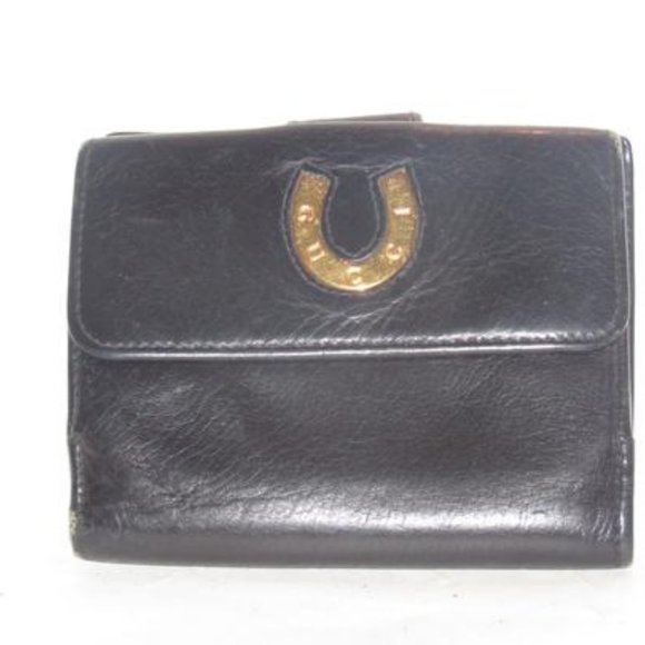 Gucci Supple Black Leather Bi-fold Horseshoe - Picture 10 of 12